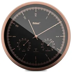 Mebus, Wanduhr, Funkwanduhr mit Thermo-Hygrometer (25 cm)