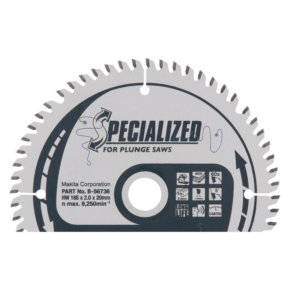 Makita SPECIALIZED Kreissägeblatt für Akku-Eintauchsägen 165/20 (B-56736)