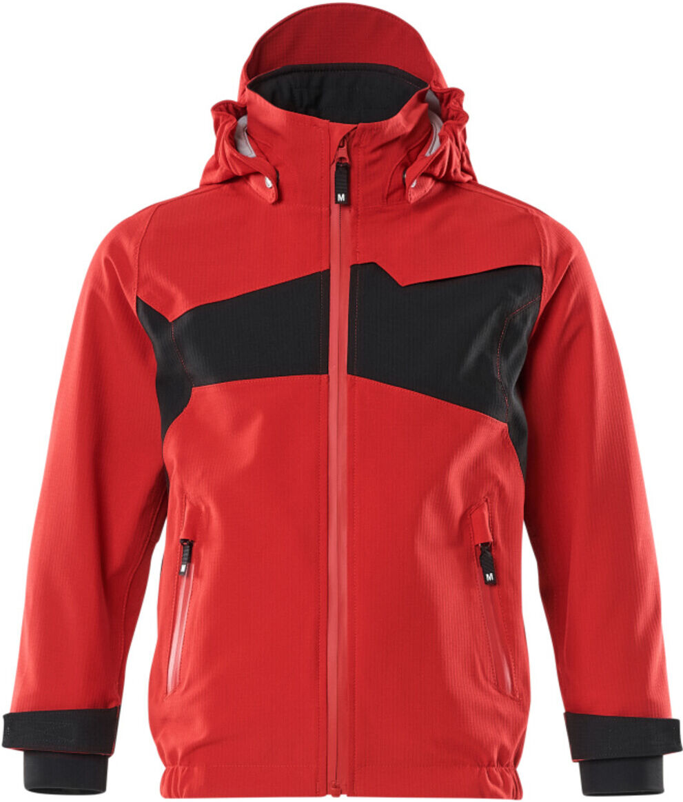 Mascot Hard Shell Jacke Kinder Größe 104 verkehrsrot schwarz geringes Gewicht (18901-249-20209-104)