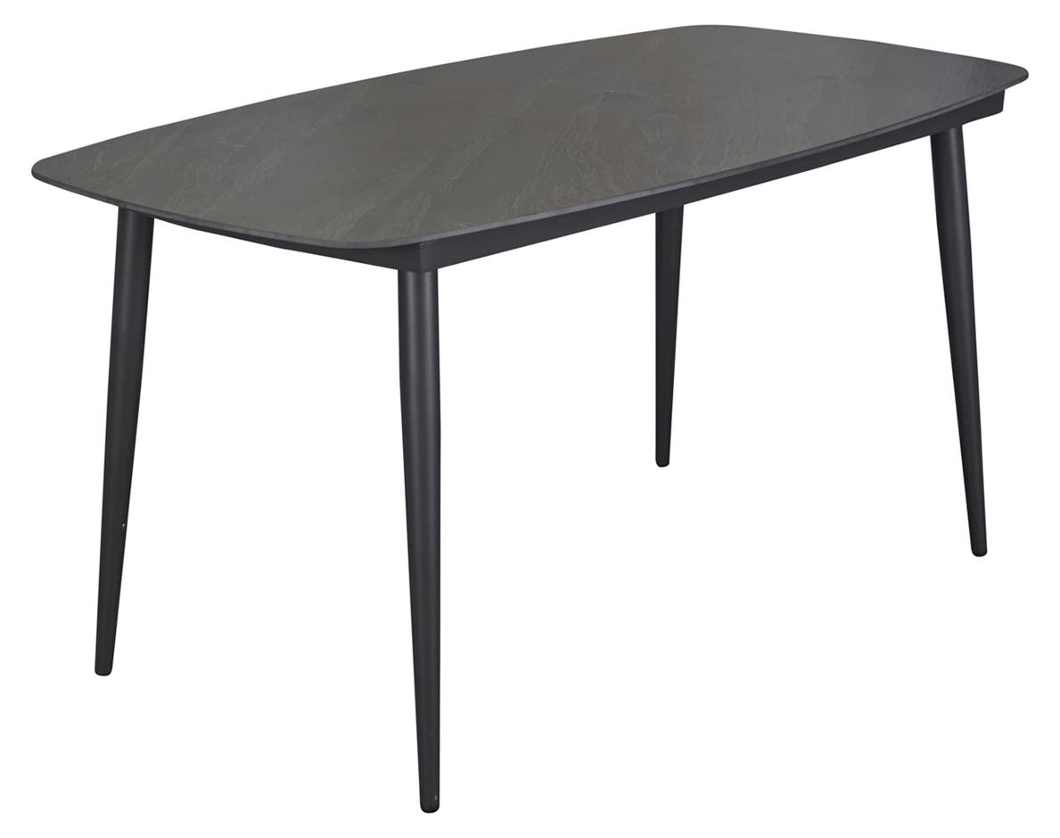 Gartentisch Balu Esstisch Terrassentisch 160x90x75cm Aluminium/sintered stone Anthrazit