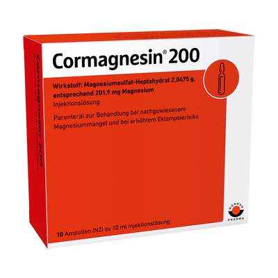 Wörwag Pharma GmbH & Co. KG CORMAGNESIN 200 Ampullen 10X10 ml 04652395