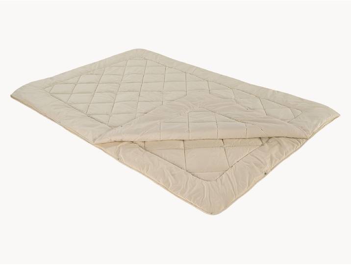 Schafwoll-Kombi-Bettdecke Pecora - 155x200 cm - Druckknöpfe