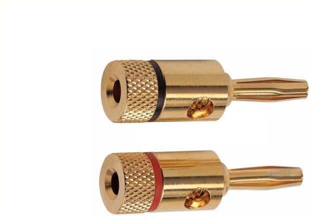 Phonocar Leitungsverbinder Endstück Sichelförmig Gold 042191