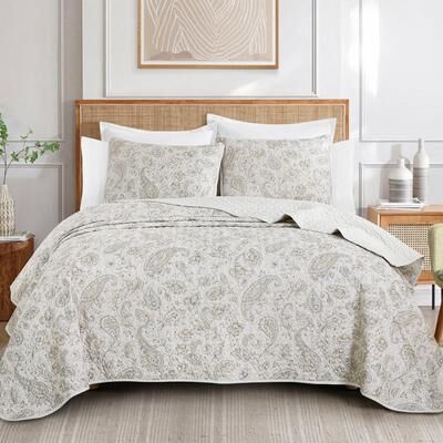 MarCielo Polyester Floral Quilt Bedspread Quilt Set