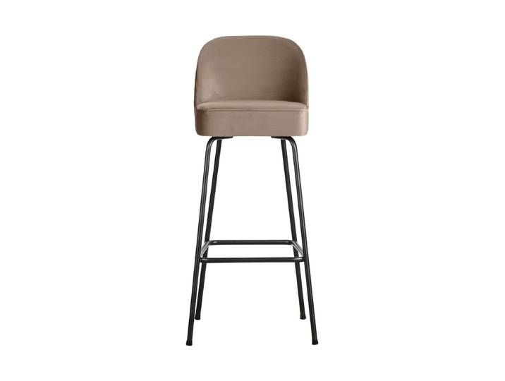 Design Barstuhl „Vogue“ Samt Khaki/Beige De Eekhoorn