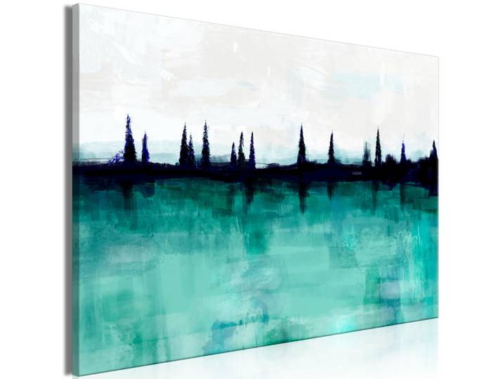 Kunstloft Kunstdruck Türkis 120/80 cm, Grau, Türkis, 120x80 cm, Bilder & Rahmen, Bilder, Leinwandbilder