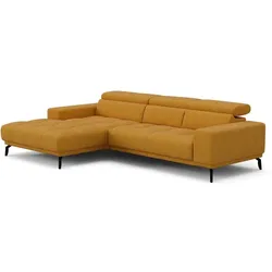 COTTA Ecksofa mit Funktion Jamba Stoff Gelb Mustard