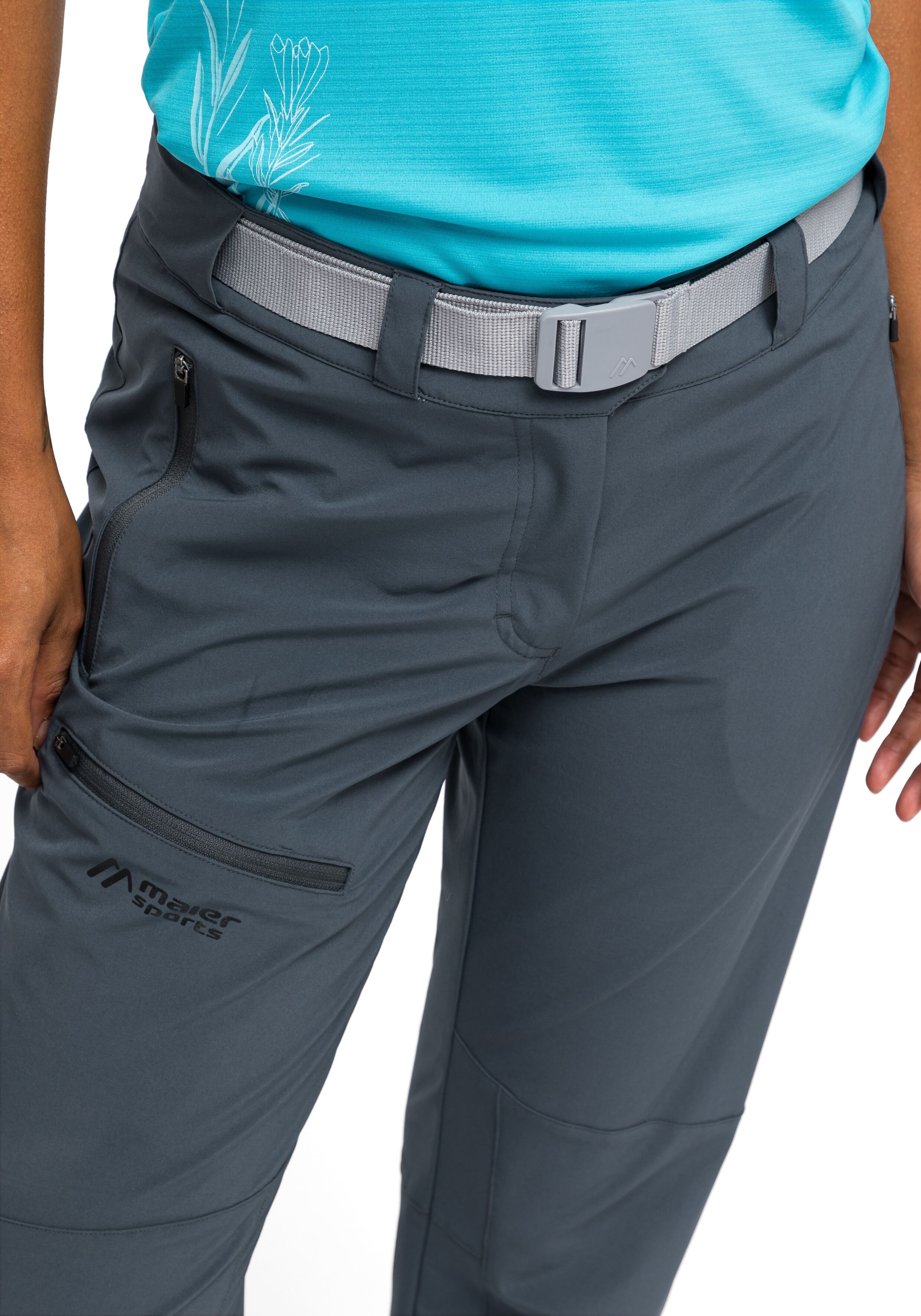 Synthetikgürtel MAIER SPORTS "Eco Belt", Herren, Gr. 5, grau (hellgrau), Kunstfaser, Gürtel Synthetikgürtel, Gürtel für Wanderhose hellgrau 5