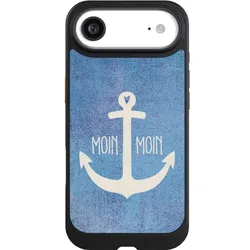 Nivocase Hülle für Apple iPhone Air Handyhülle NIVOcore Case Schwarz Anker Blau maritim (Apple iPhone Air), Smartphone Hülle, Blau, Schwarz
