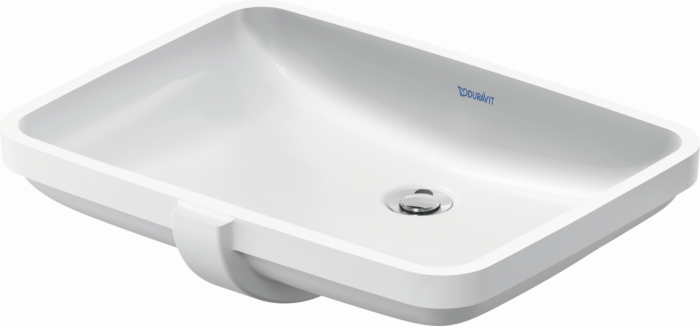 Duravit No. 1 Einbau-Waschtisch 03955500282 55x40cm, für Einbau von unten, mit Überlauf, ohne Hahnlochbank, weiß