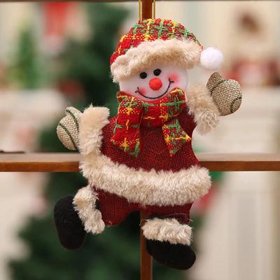 Inspire Select Plush Christmas Tree Hanging Ornaments Snowman, Reindeer & Bear Holiday Decorations snowman