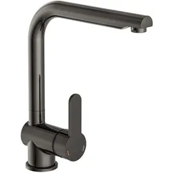 Schütte, Küchenarmatur, Wasserhahn Küche RIO Spültischarmatur Graphit hochglanz Schwenkbar 79836
