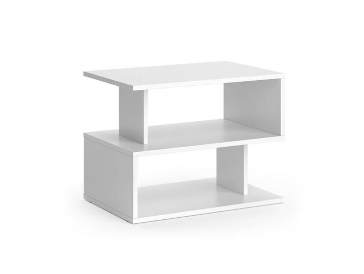 Vicco Couchtisch Shelby Weiß 59 x 39 cm, 4 Fächer, Rechteckig,Rechteckig, 59x45.4x39 cm, Wohnzimmer, Wohnzimmertische, Couchtische