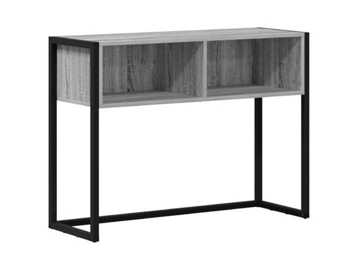 GHVBNMF Beistelltisch 100x36x75 cm Graues Sonoma Holzwerkstoff Stahl Schmaler Konsolentisch fuer Wohnzimmer und Flur, stabile Stahlbeine mit pflegeleichter Beschichtung im Industrie Design