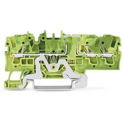 WAGO 2002-1707 Dreistock-Schutzleiterklemme 5.20 mm Push-In-Klemme Grün, Gelb 50 St.