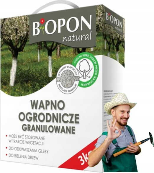 BROS Kalk voor tuinbouw voor het verhelderen en neutraliseren van de bodem, 3 kg
