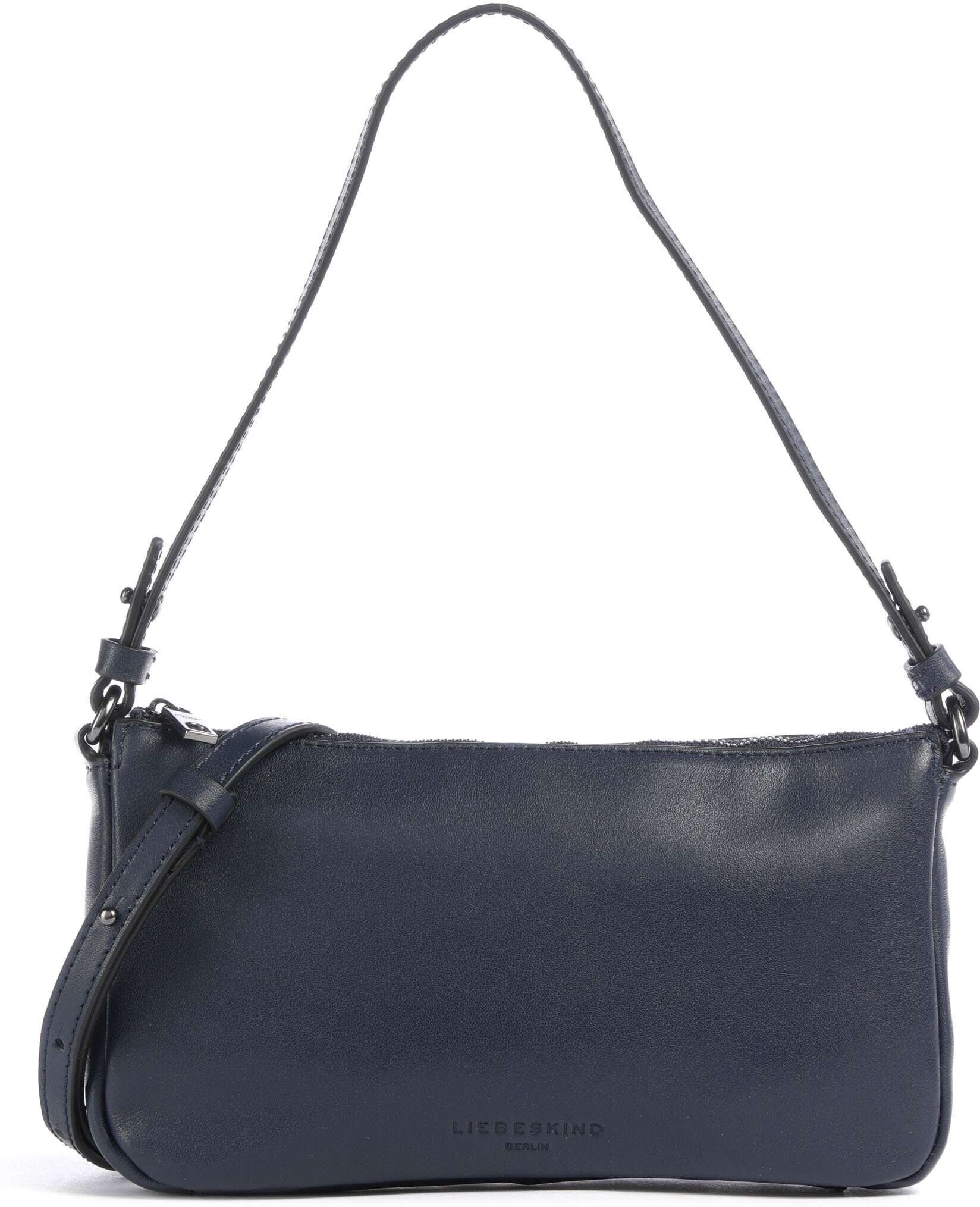 Liebeskind Ryker Soft Nappa S Schultertasche aus Leder, blau