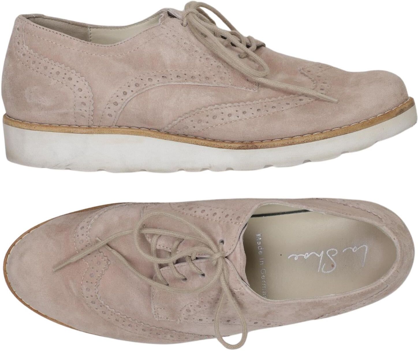 La Shoe Damen Halbschuh, Beige, Gr. EU 40 (UK 6.5), Leder - Second Hand