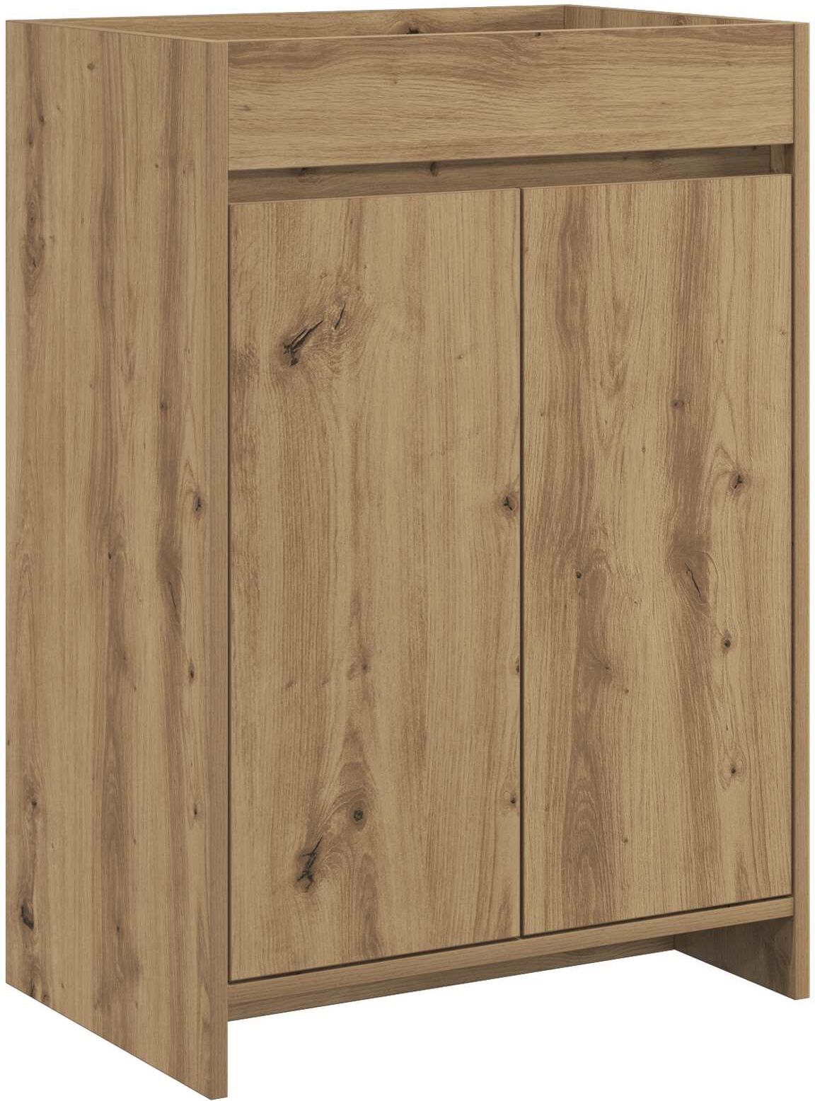 vidaXL Gabinete de baño debajo del lavabo Roble artisan Marrón