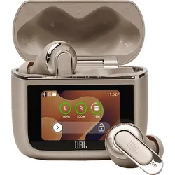 JBL TOUR PRO 3, TWS, mit intelligenter Ladebox Display, True Adaptive Noise-Cancelling 2.0, 44 Std. Musikwiedergabe, In-ear Kopfhörer Bluetooth Latte