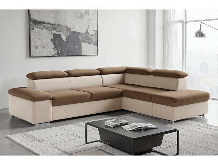 sit&more Ecksofa Valantine L-Form, B: 272 cm, Armteilverstellung, Kopfteilverstellung, optional Schlaffunktion, Komfortsofa, modern