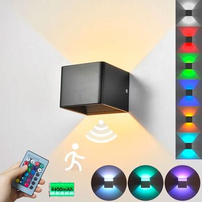 Uplift Picks Rechargeable RGB Up Down Wall Light With Remote black