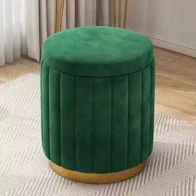 Combo Retail Shop Light Luxury Makeup Stools, Round Vanity Chairs, Sofas, Bedroom Side Storage Bench green Storage Capacity