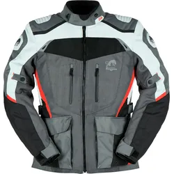 Furygan Apalaches Vented, Textiljacke - Grau/Hellgrau/Schwarz/Rot - XL