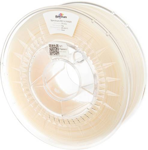 Spectrum Filaments 80415 PET-G FX120 Filament PETG hitzebeständig, flexibel, geruchsarm, chemisch beständig 1.75mm 1000g Natural