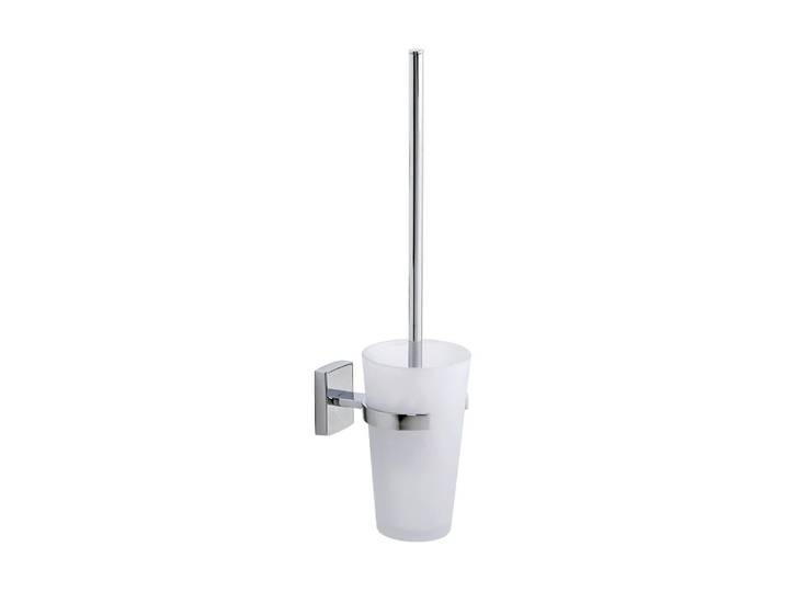 WC-Garnitur TESA Klaam , silber (silberfarben), Glas, Metall, Reinigungsbürsten, WC-Garnitur