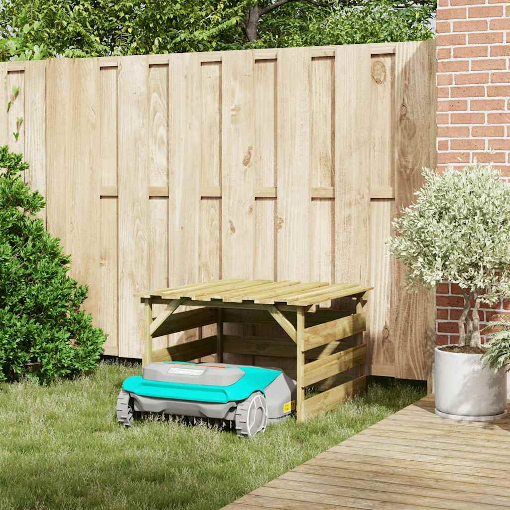 vidaXL Garage pour tondeuse à gazon Marron 84 x 80 x 56 cm