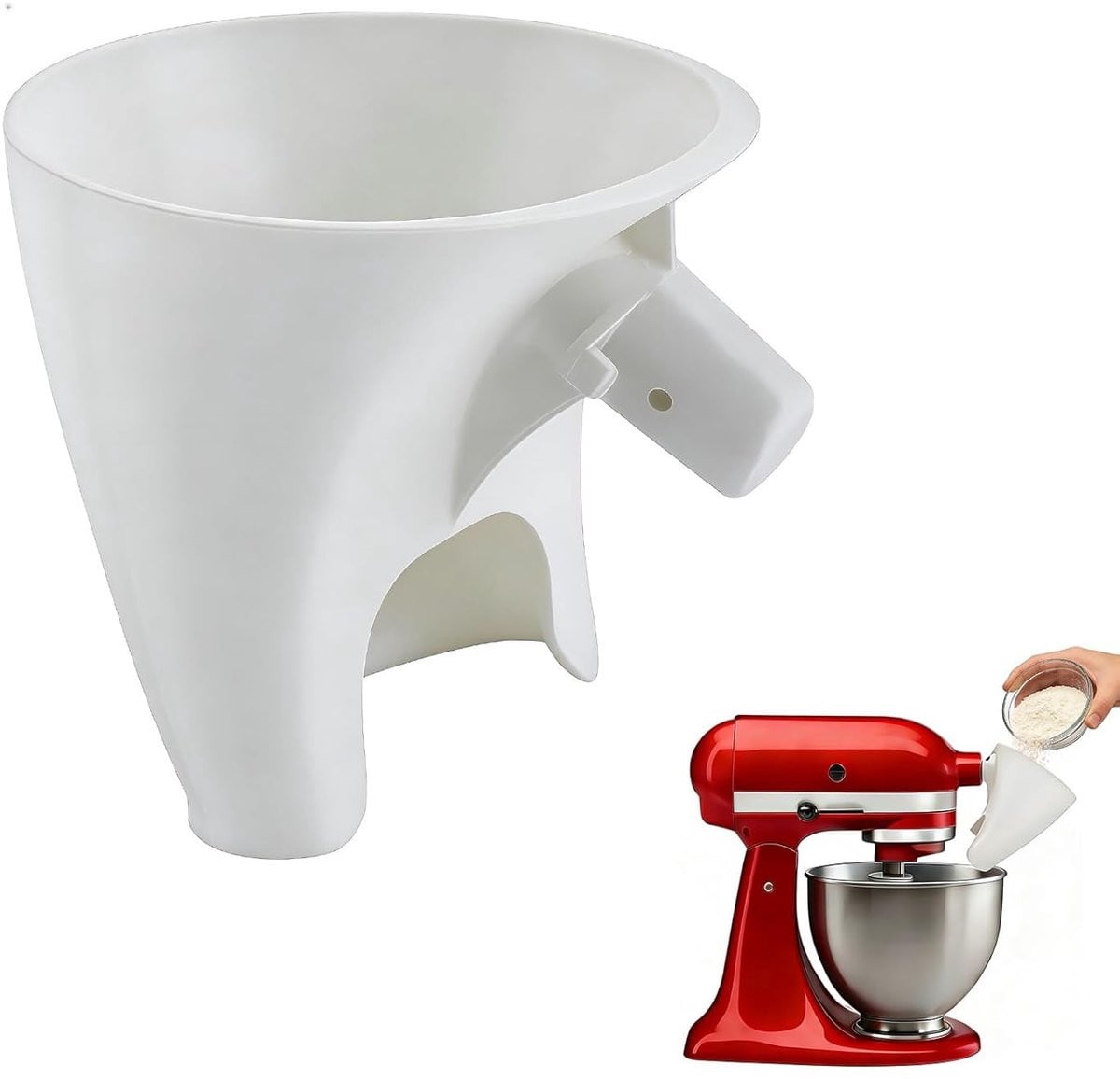 Accessoires voor Meel Gietkan, Geschikt voor 4.5-5-Quart Keukenblender met Kantelkop, Vaatwasserbestendig