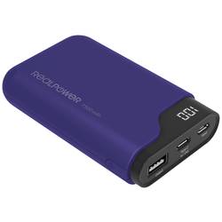 RealPower PB-7500C Powerbank 7500 mAh Li-Ion USB, USB-C® Navy-Blau Statusanzeige 333642