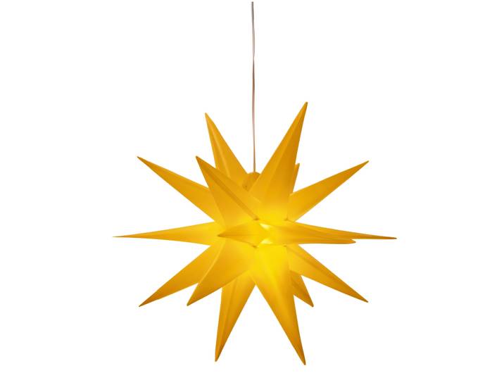 OTTO HOME LED Stern Weihnachtsstern QUINNELL, 3D-Optik , gelb, Ø 57cm, Leuchten, Ø 57 cm, mit 6-Stunden-Timer, Weihnachtsdeko aussen, LED Stern