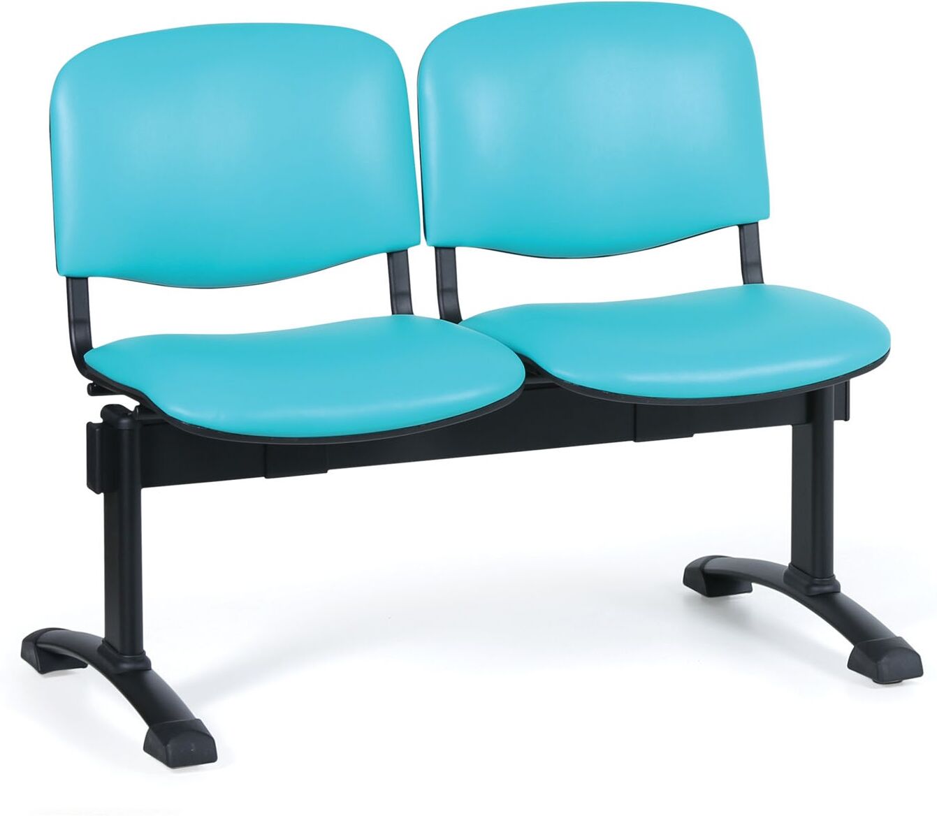 Antares Kunstleder Wartezimmerbank, Traversenbank VIVA, 2-sitzer, türkis
