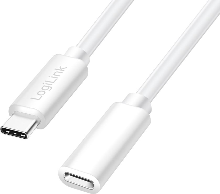 LogiLink CU0222 USB 2.0 verlengkabel, wit, 3,0 meter