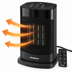 Relaxdays Heizlüfter PTC Keramik 1500 W Schwarz