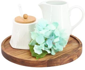 MegaChef 10 Inch Acacia Wood Lazy Susan Tray