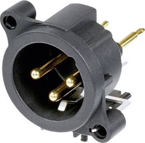Neutrik NC3MAV XLR-Steckverbinder Flanschstecker, Kontakte gerade Polzahl: 3 Schwarz