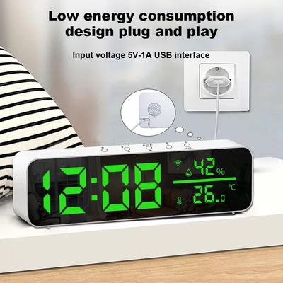 Uplift Essentials Smart WiFi Desktop Mirror Clock & Sensor Smart WiFi Desktop Mirror Clock & Sensor