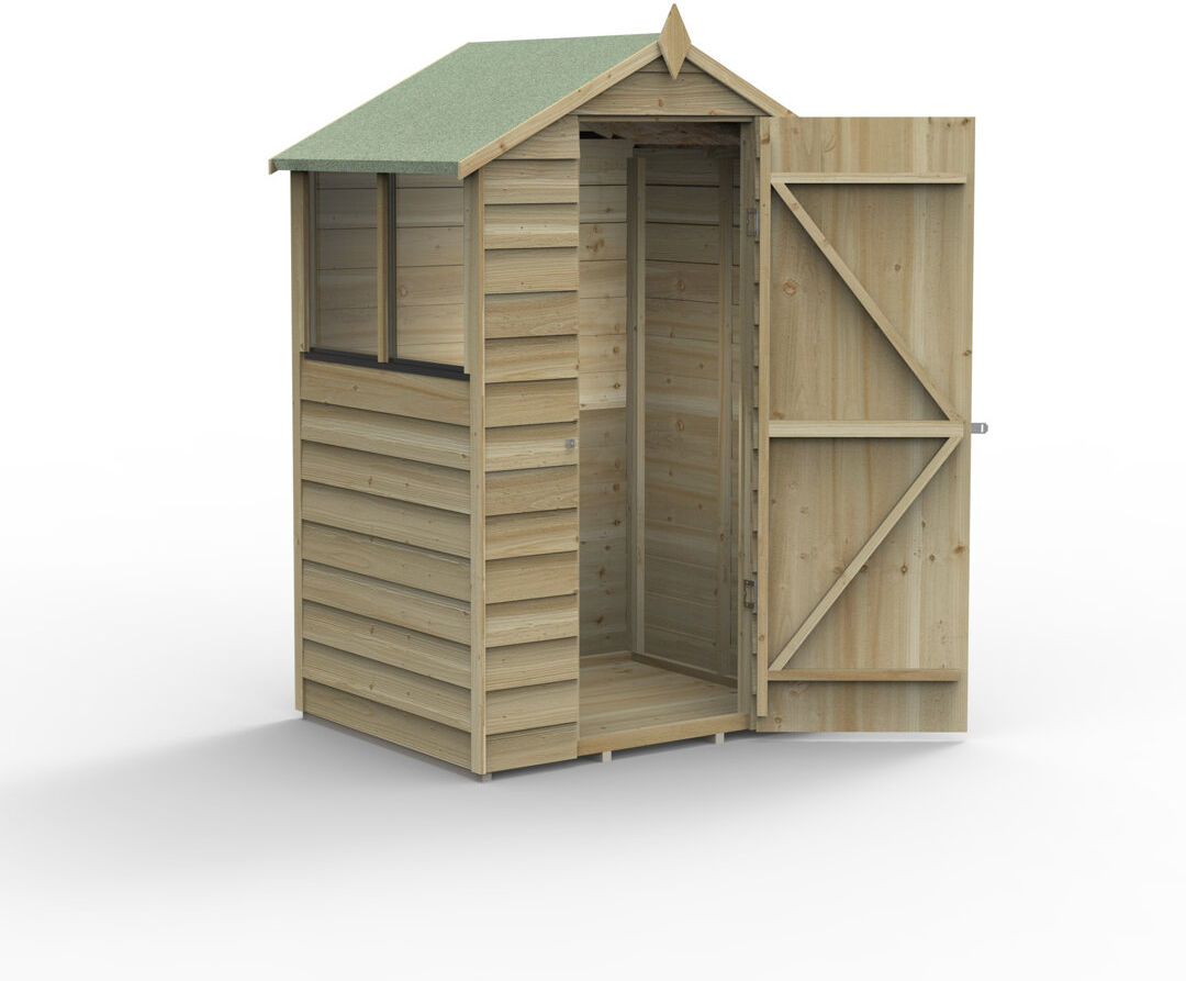 Forest Garden 4Life Pressure Treated Apex Shed Brown 4ft. x 3ft.