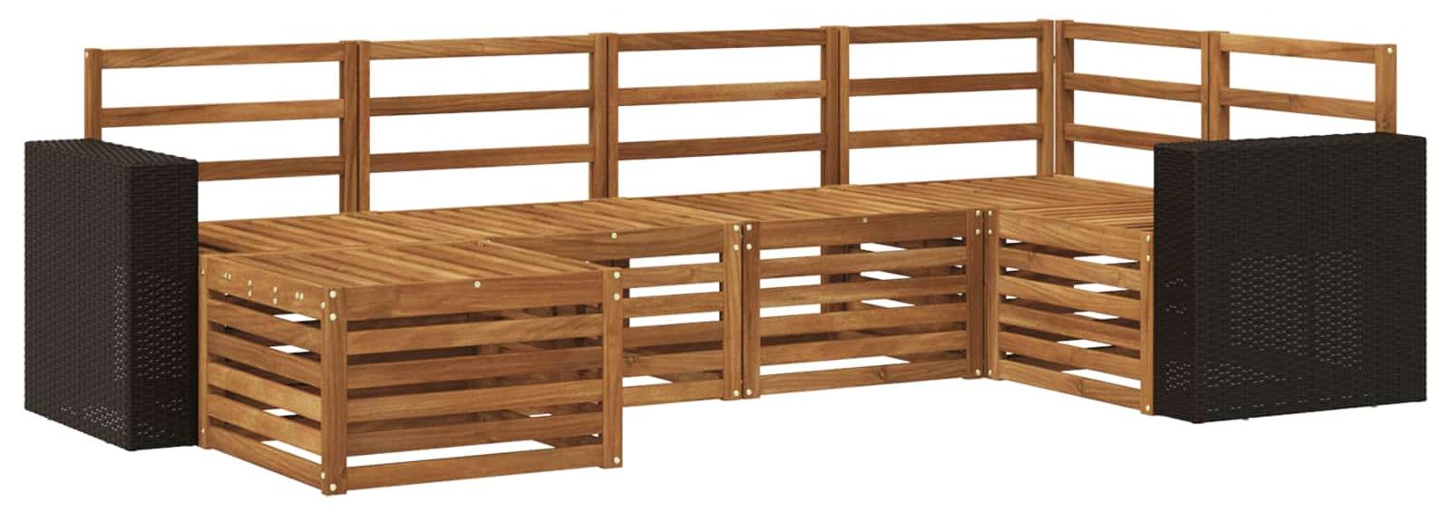 Ecksofa Set 6 pcs Natur