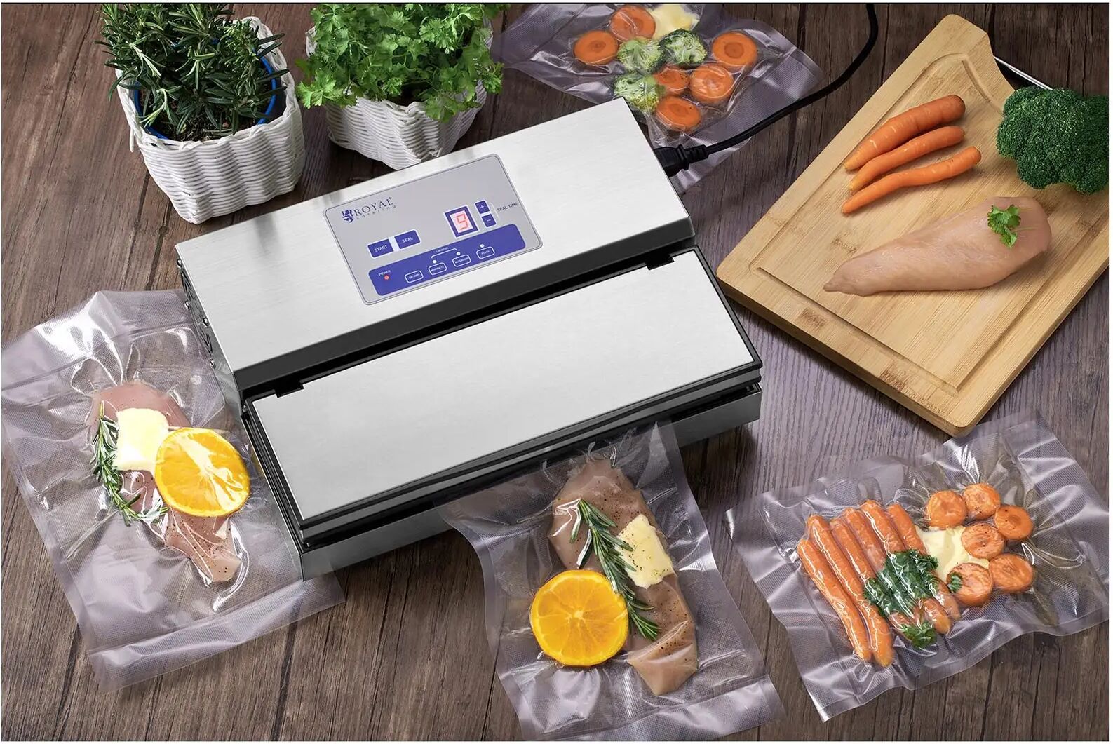 Royal Catering Vakuumiergerät - 440 W - 31 cm - Edelstahl RCVG-41