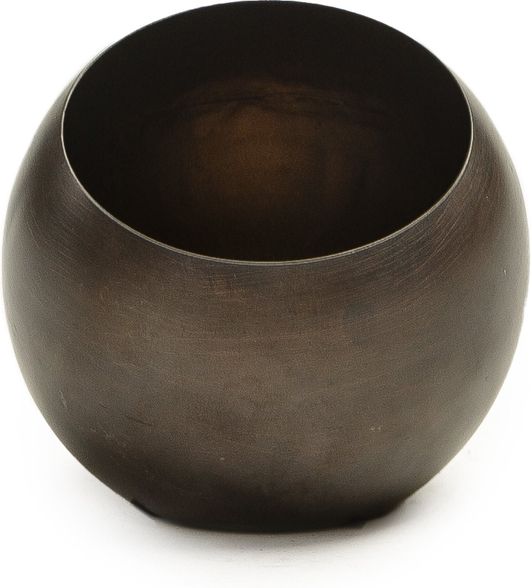 STILL Theelichthouder Egg Bol Brons IJzer Set van 2 stuks B: 11 cm, H: 10 cm