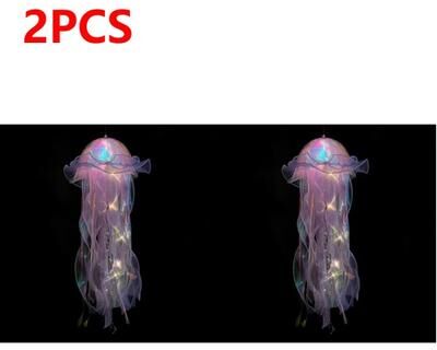 Uplift Picks DIY Jellyfish Hanging Lamp Colorful Kids Bedroom Ceiling Light purple 2 Pcs