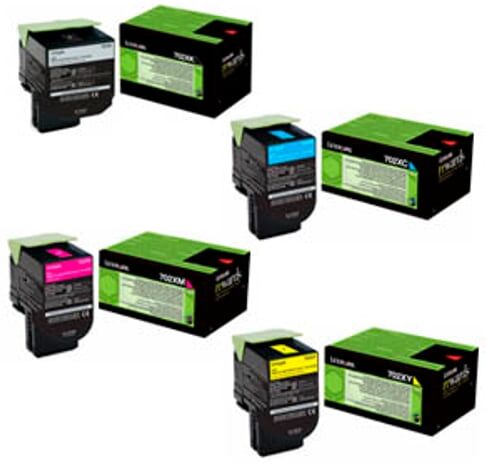 Lexmark 702X pack toners 4 colores (BK/C/MY)