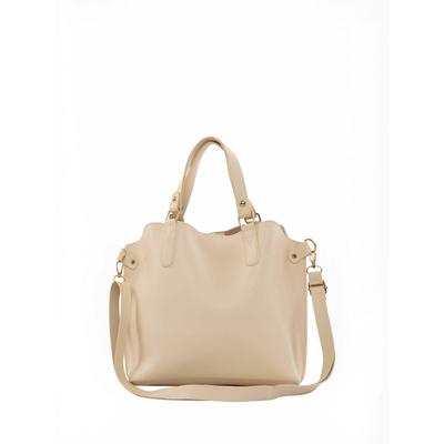 Handtasche BAGMORI "BAG mori Bag Bagmori Shoulder Bag", Damen, Gr. onesize, beige (cream), Obermaterial: 100% Polyethylen, Taschen Handtasche