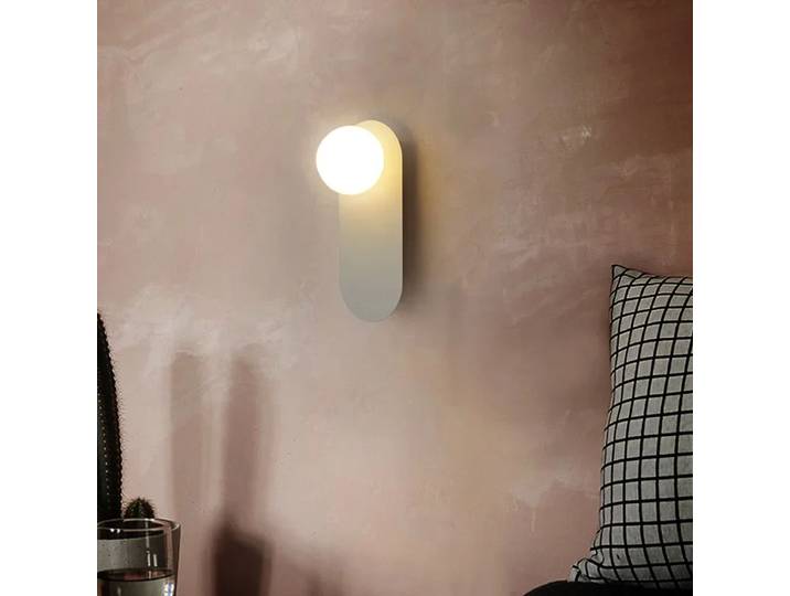 SANDYHA mur LED lumière moderne minimaliste verre nordique fer lampe pour chambre salon intérieur décoratif luminaire