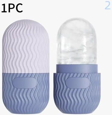 Inspired Finds Reusable Silicone Face Ice Roller Mold For Cold Therapy And Skin Care purple