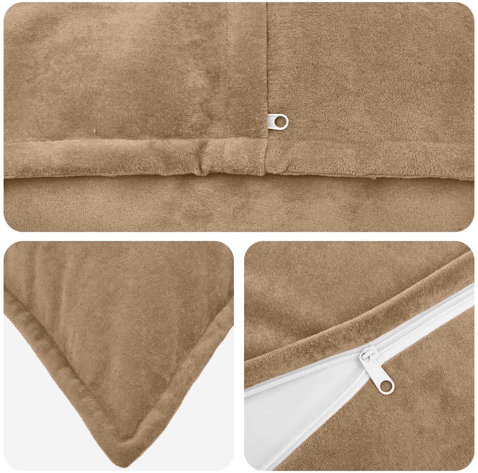 vidaXL Coussin HOUTEN 12 pièces Taupe Fleece en microfibre